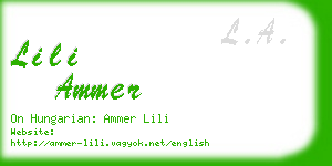 lili ammer business card